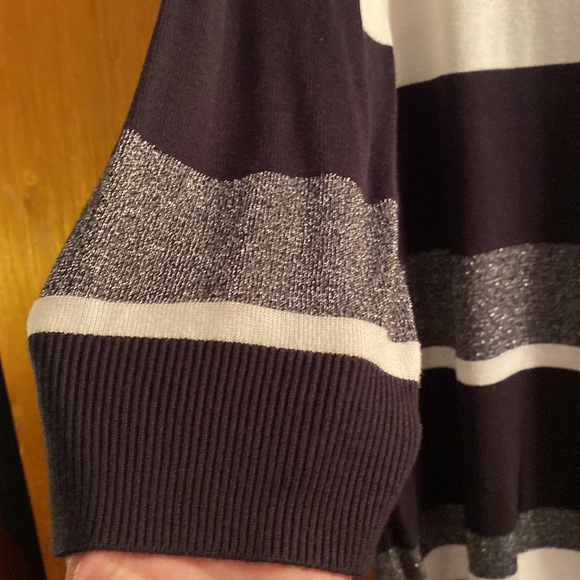 Simply Emma striped tunic sweater, 3X - Picture 4 of 8